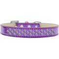 Unconditional Love Sprinkles Ice Cream AB Crystals Dog CollarPurple Size 14 UN784145